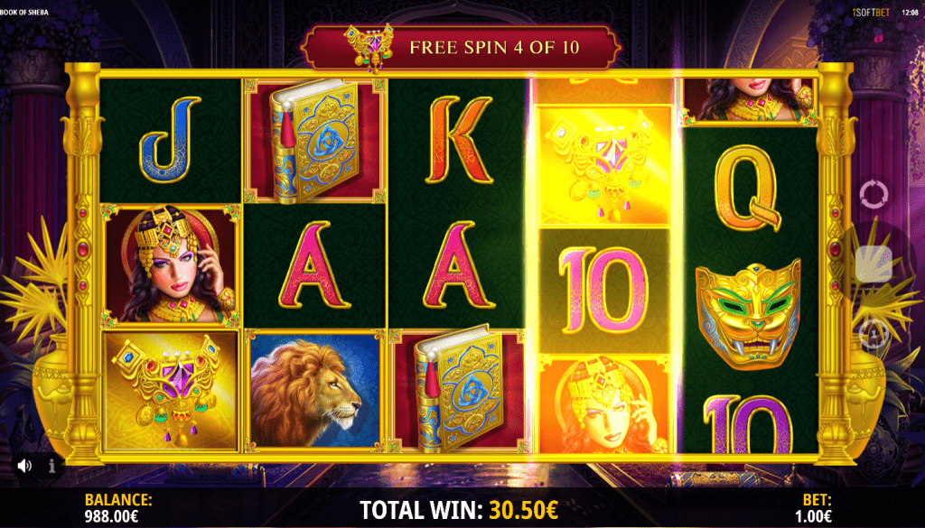 book of sheba slot game